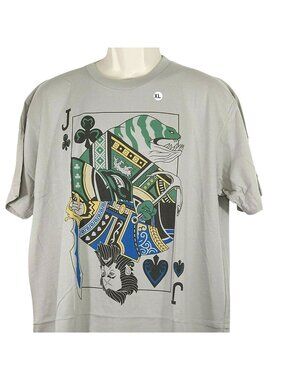 WeLoveFine Steam Workshop Card Graphic T-Shirt Men Size XL Gray Short Sleeve